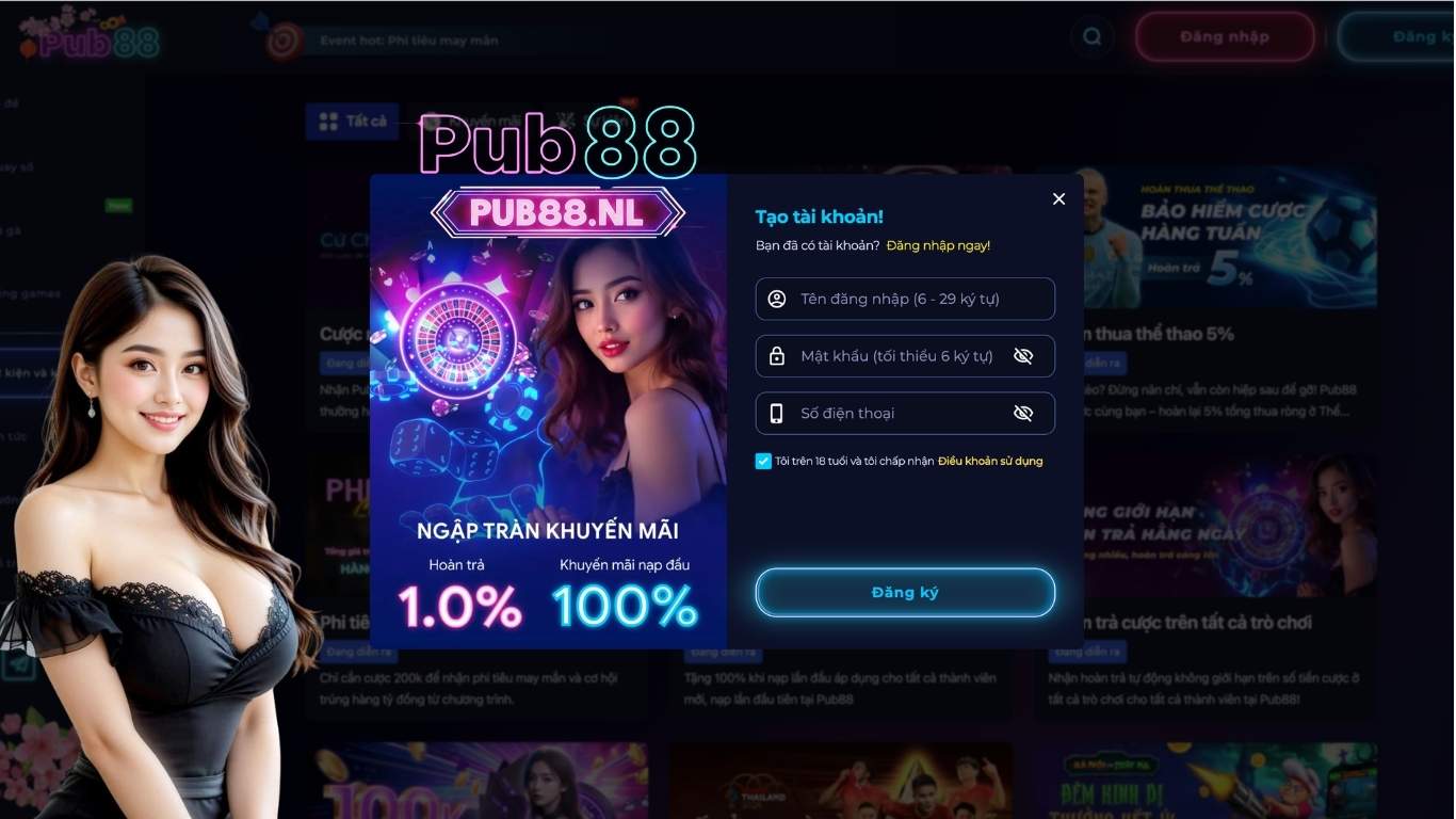 Bắt Đầu Cá Cược Tại Pub88 Chỉ Trong 3 Phút Bắt Đầu Cá Cược Tại Pub88 Chỉ Trong 3 Phút