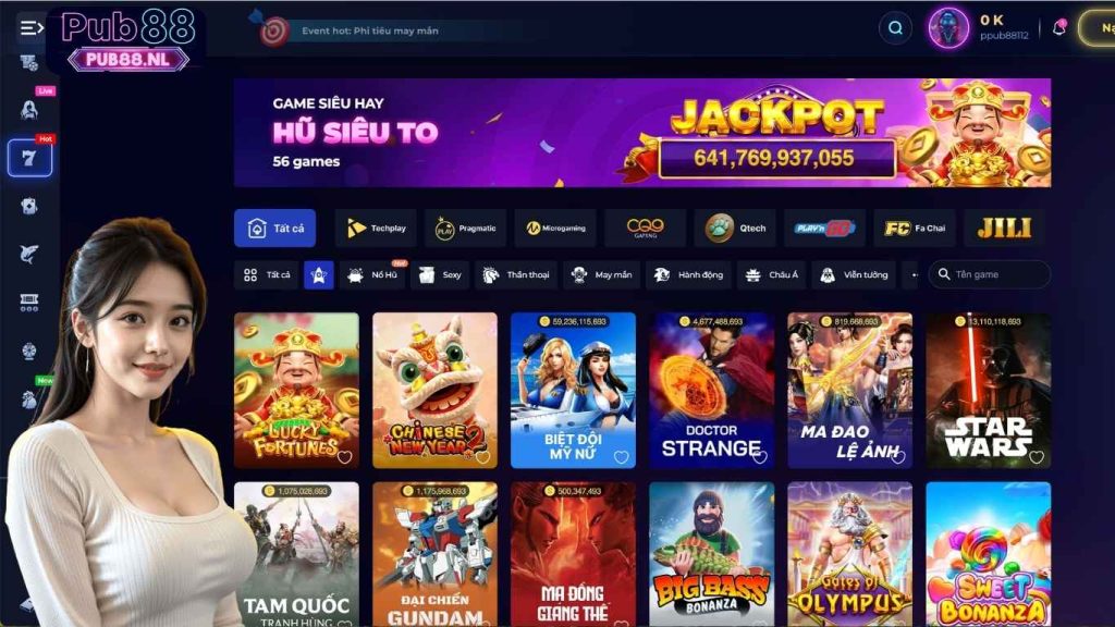 Giới thiệu tổng quan sảnh game nổ hũ Pub88